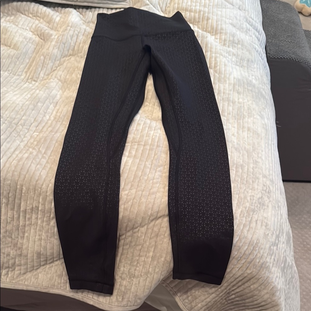 Lululemon Athletica Black Patterned Leggings